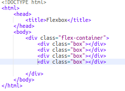 html for the boxes